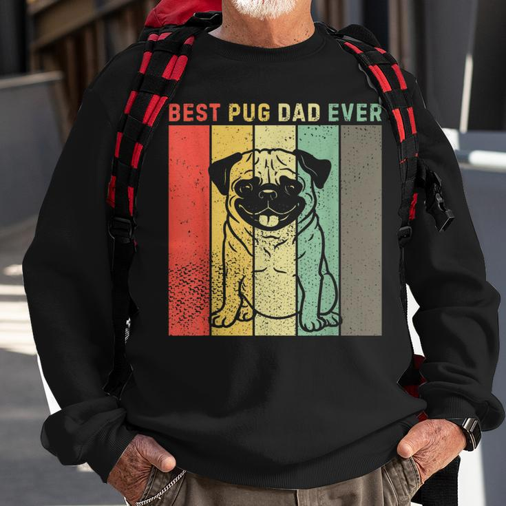 Vintage Best Pug Dog Dad Ever Gift Men Sweatshirt Gifts for Old Men