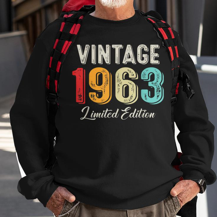 Vintage Born In 1963 Birthday Year Party Wedding Anniversary Sweatshirt Gifts for Old Men
