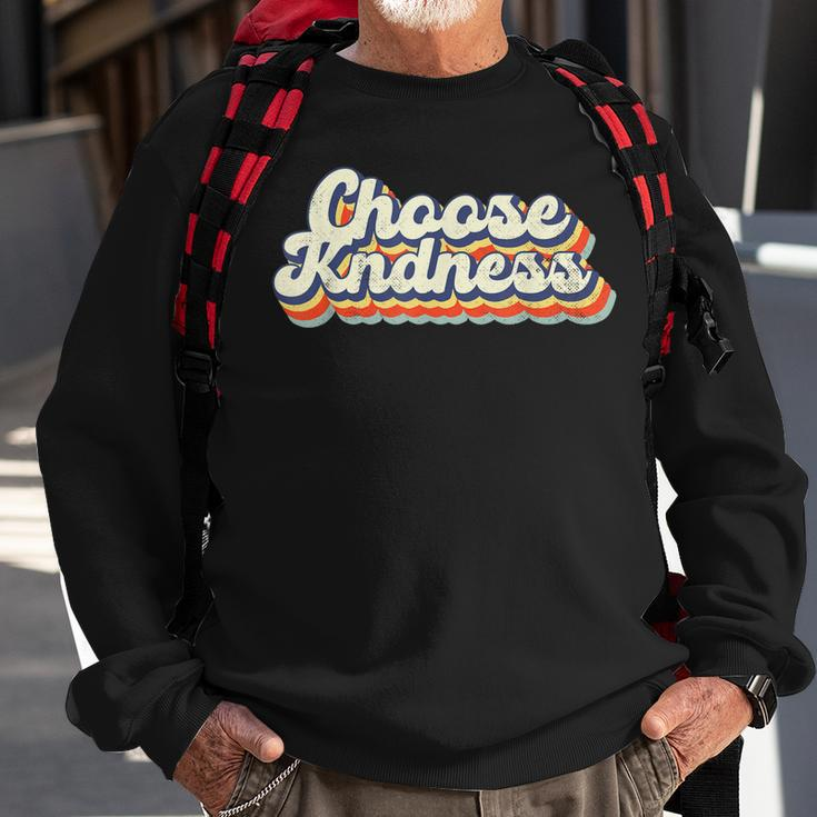 Vintage Choose Kindness Inspirational Teacher Be Kind Sweatshirt Gifts for Old Men