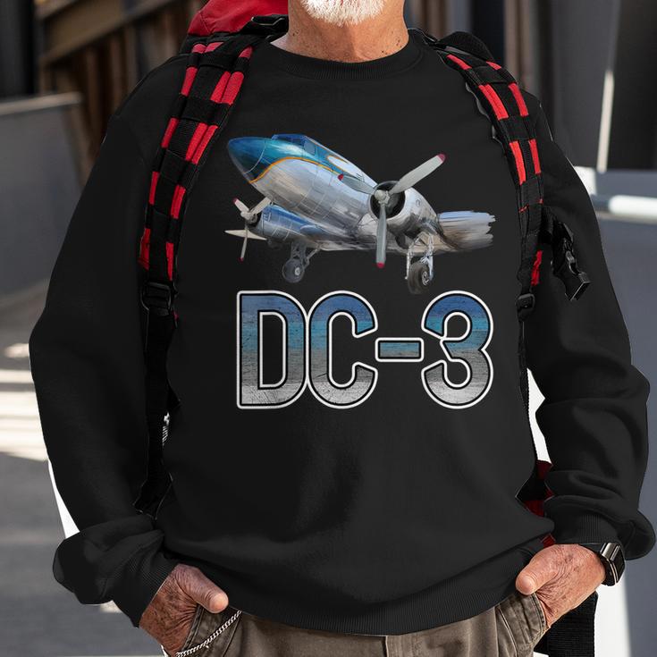 Vintage Dc-3 Flugzeug-Outfit Für Herren Sweatshirt Geschenke für alte Männer