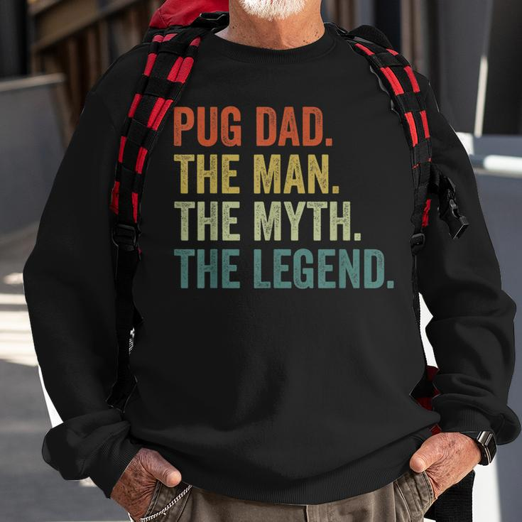 Vintage Dog Dad Man Myth Legend Fathers Day Pug Dad Sweatshirt Gifts for Old Men