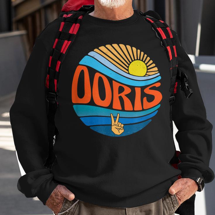 Vintage Doris Sonnenuntergang Groovy Batikmuster Sweatshirt Geschenke für alte Männer