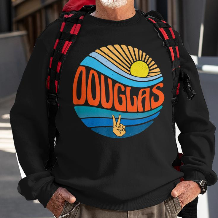 Vintage Douglas-Hemd mit Sonnenuntergang & Groovy Batikmuster Sweatshirt Geschenke für alte Männer
