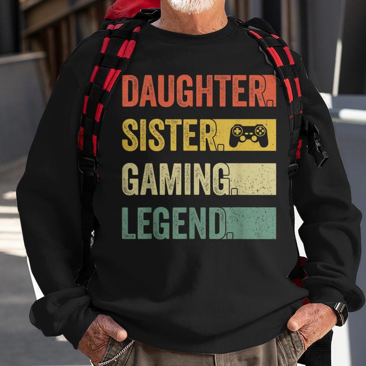 Vintage Gamer Girl Sweatshirt, Tochter & Schwester Gaming Legende Geschenke für alte Männer