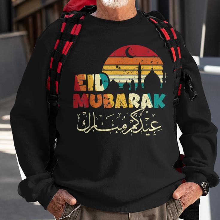 Vintage Happy Eid Mubarak For Muslim Eid Al Fitr Eid Al Adha Sweatshirt Gifts for Old Men