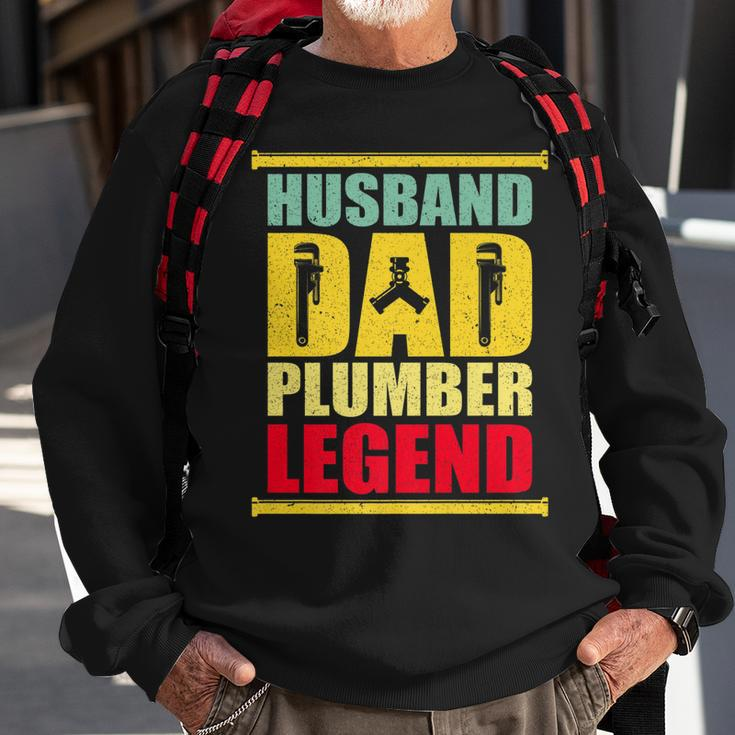 Vintage Husband Dad Plumber Legend Sweatshirt Gifts for Old Men