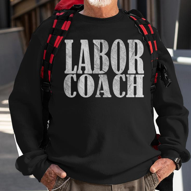 Vintage Labor Coach Dad Expecting Of Baby 2023 Birth Doula Sweatshirt Gifts for Old Men