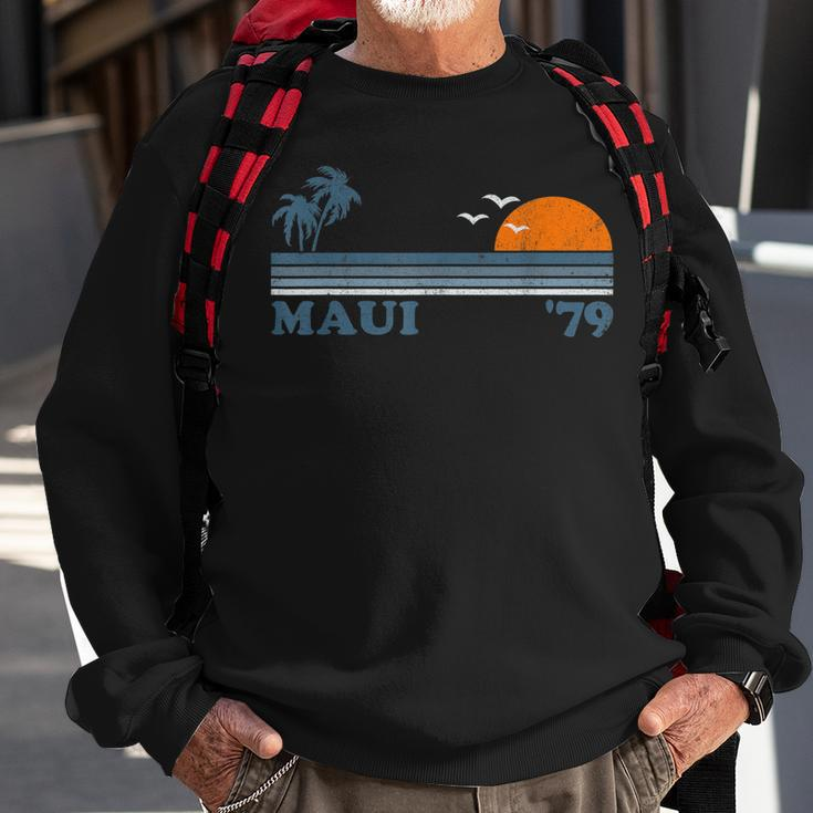 Vintage Maui Hawaii Beach Retro Hawaiian Vacation 70S Gift Sweatshirt Gifts for Old Men