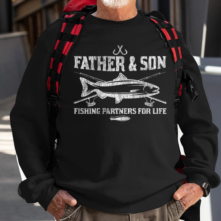 Vintage Partner For Life Father Son Dad Kid Matching Fishing V2 Sweatshirt Gifts for Old Men