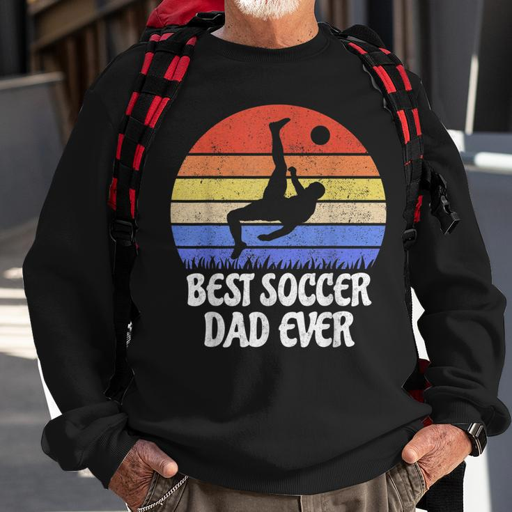 Vintage Retro Best Soccer Dad Ever Gift Footballer Father Sweatshirt Gifts for Old Men