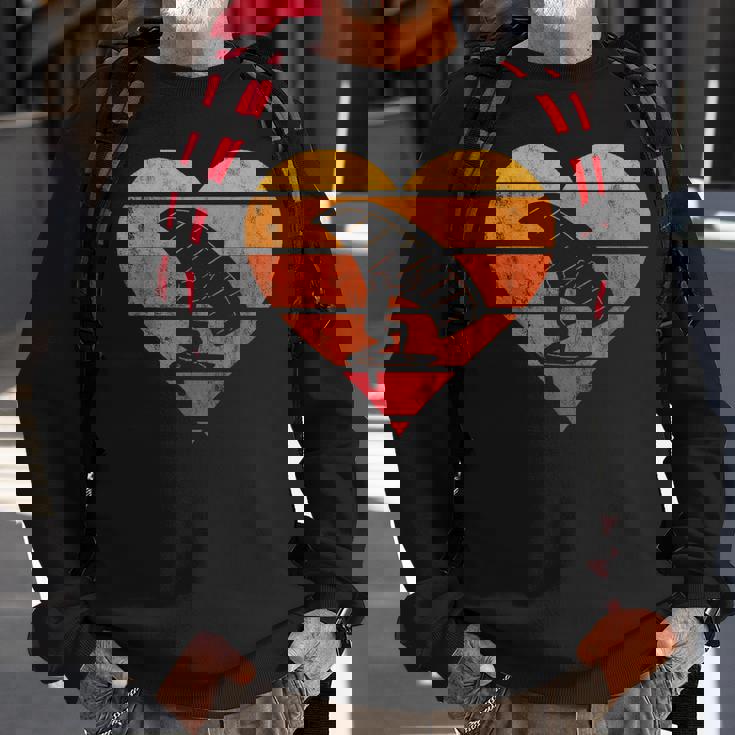 Vintage Retro Folie Herz Foiler Folie Hydrofoil Surfen Sweatshirt Geschenke für alte Männer