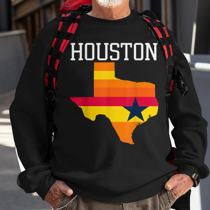 Vintage Retro Houston Texas Sweatshirt Gifts for Old Men