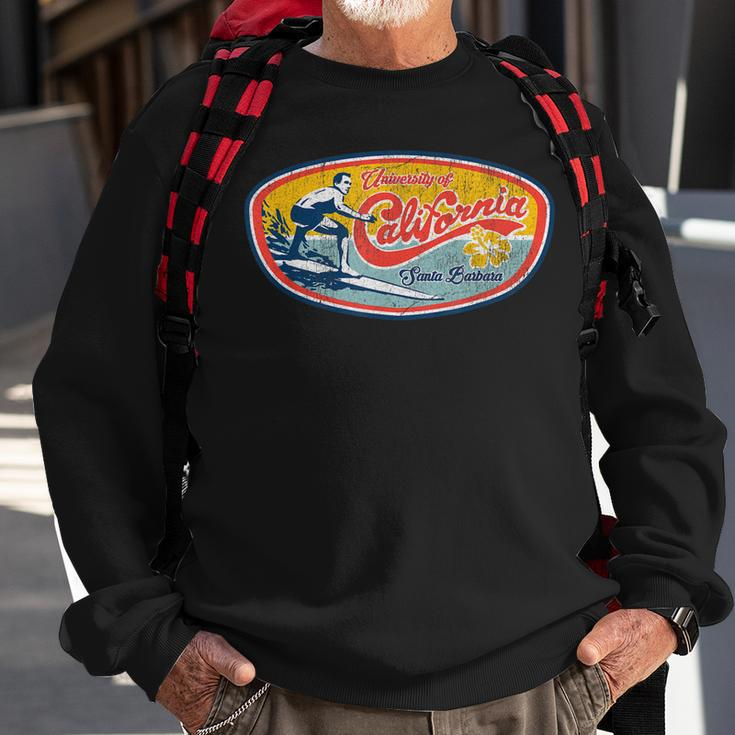 Vintage Retro Surf Style Ucsb Sweatshirt Gifts for Old Men