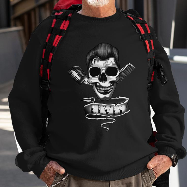 Vintage Skulls Legend Cool Graphic Design Sweatshirt Gifts for Old Men