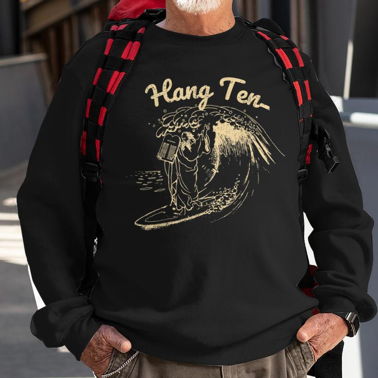 Vintage Surfing Moses Hang Ten Sweatshirt Gifts for Old Men