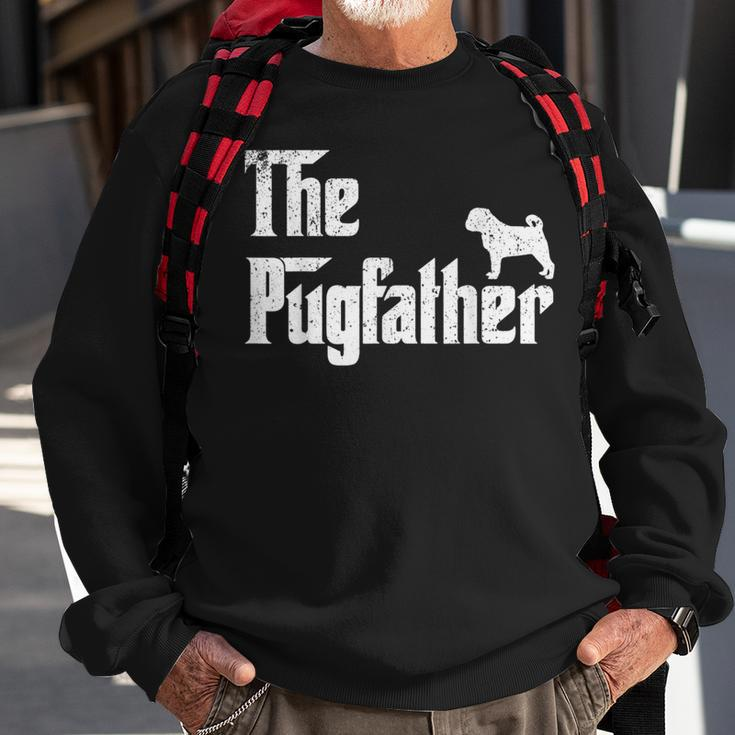 Vintage The Pugfather Pug Dad Sweatshirt Gifts for Old Men