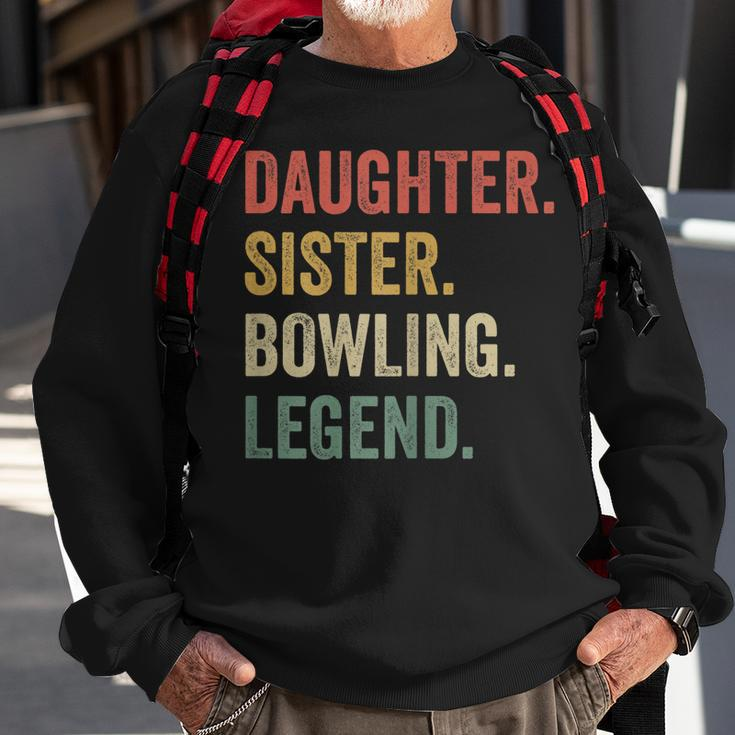 Vintage Tochter & Schwester Bowling Legende Sweatshirt für Spielerinnen Geschenke für alte Männer
