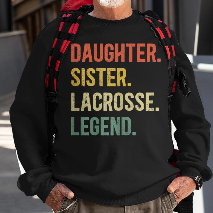 Vintage Tochter & Schwester Lacrosse Legende, Retro Lacrosse Girl Sweatshirt Geschenke für alte Männer