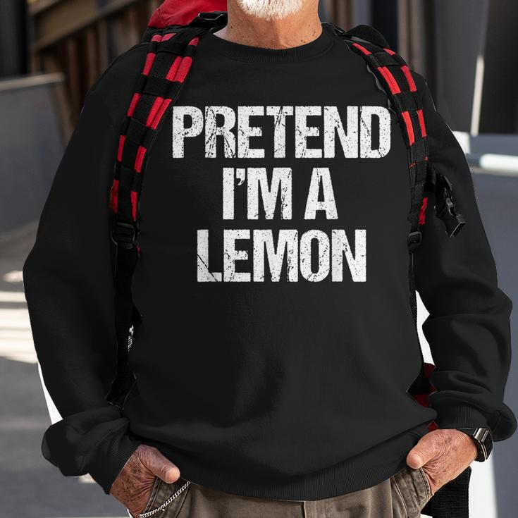 Vorgeben Ich Bin Eine Zitrone Lustig Faul Halloween-Kostüm Sweatshirt Geschenke für alte Männer