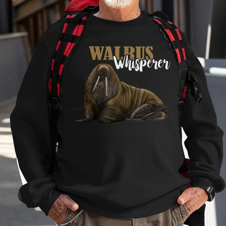 Walrus Whisperer Lustiger Meeresfisch Tier Ozean Wildtier Zoo Sweatshirt Geschenke für alte Männer