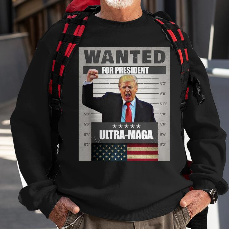 Wanted For President - Trump - Ultra Maga Sweatshirt Gifts for Old Men