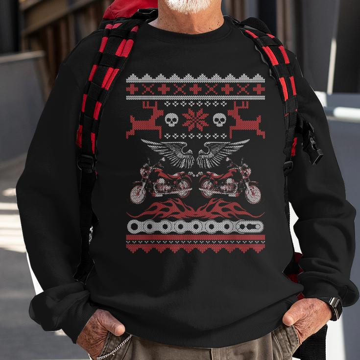 Weihnachten Motorrad Geschenk Biker Hässliche Weihnachten Sweatshirt Geschenke für alte Männer