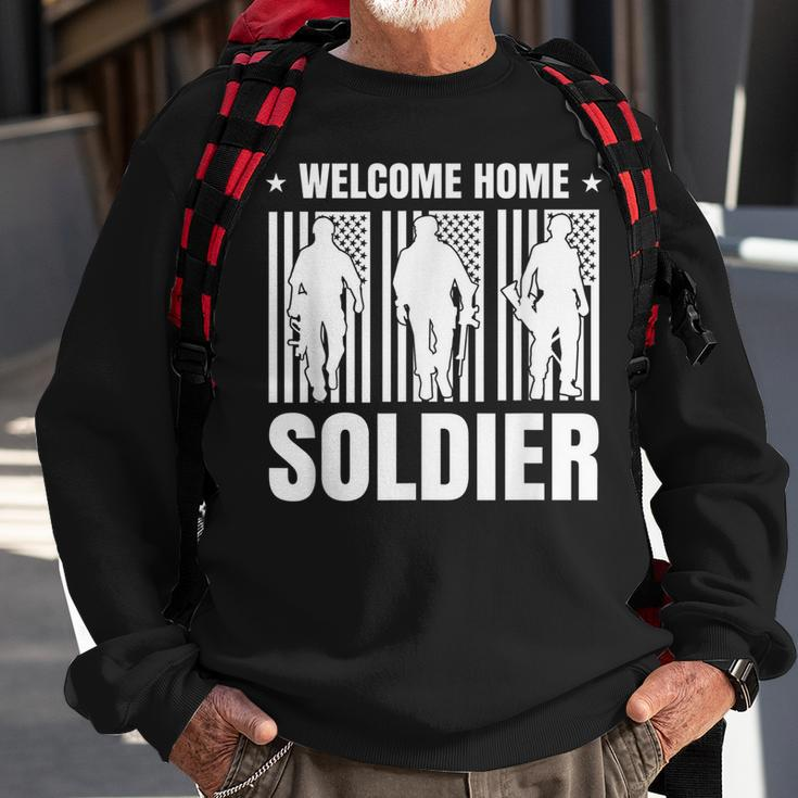 Welcome Home Soldier - Usa Warrior Hero Military Men Women Sweatshirt Graphic Print Unisex Gifts for Old Men