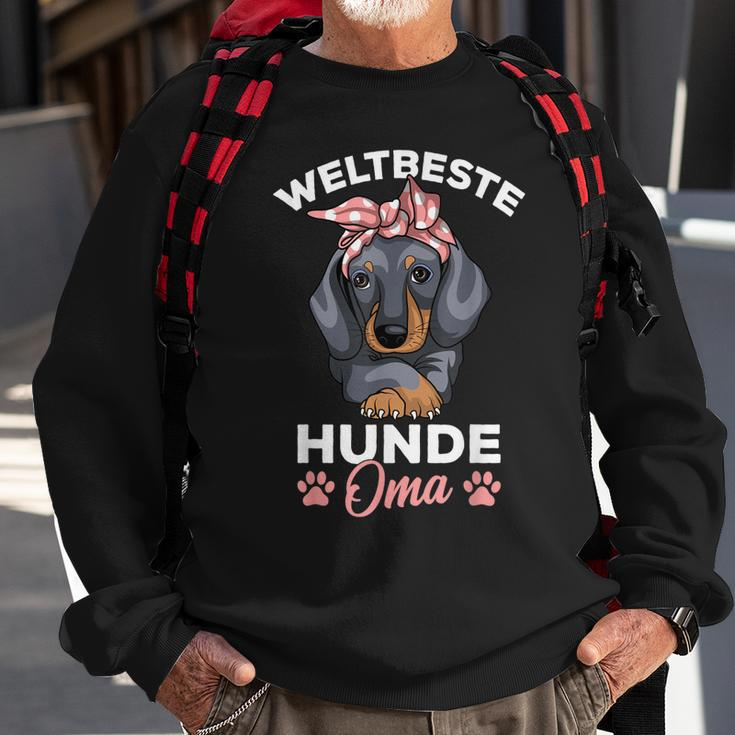 Weltbeste Hunde Oma Dackel Liebhaber Frauchen Sweatshirt Geschenke für alte Männer