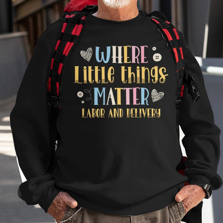 Where Little Things Matter Labor And Delivery Nurse V2 Sweatshirt Gifts for Old Men