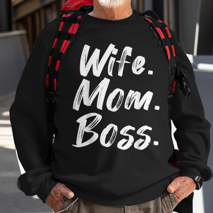 Wife Mom Boss Mama Mutter Muttertag Sweatshirt Geschenke für alte Männer