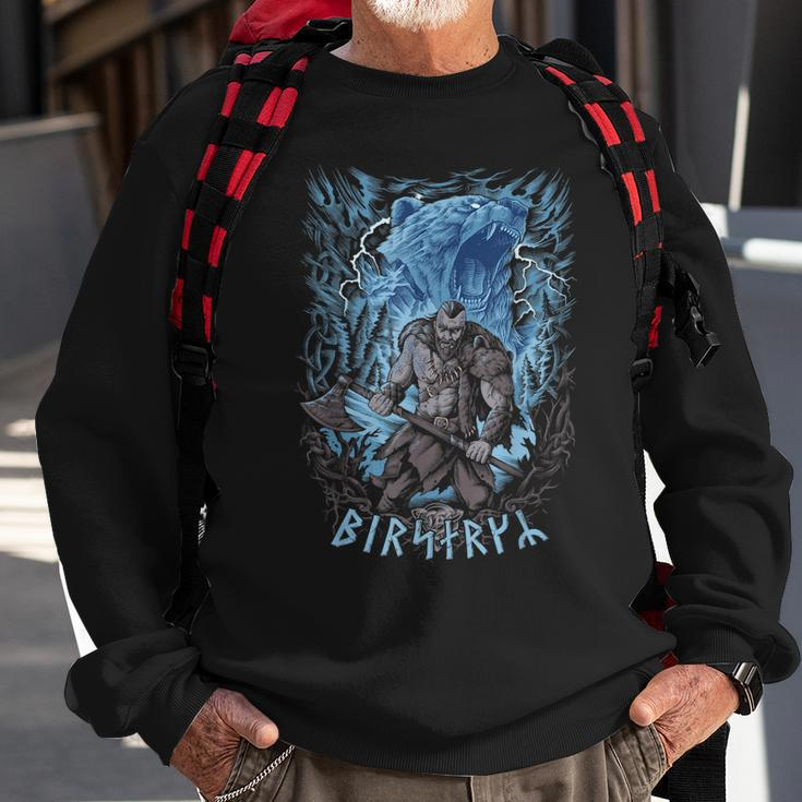 Wikinger Berserker Bär Sweatshirt, Nordischer Krieger Walhalla Design Geschenke für alte Männer
