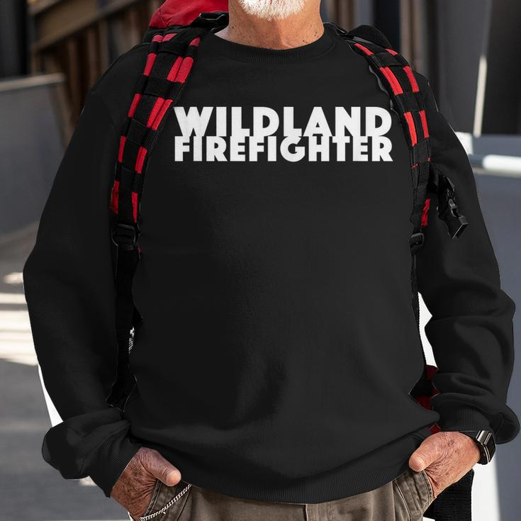Wild Land Fire Fighter Remote Helmet Ax Sweatshirt Gifts for Old Men