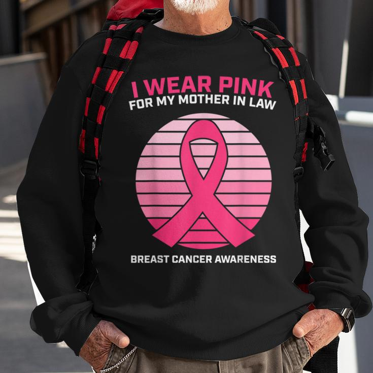 Women Gifts Wear Pink Mother In Law Breast Cancer AwarenessSweatshirt Gifts for Old Men