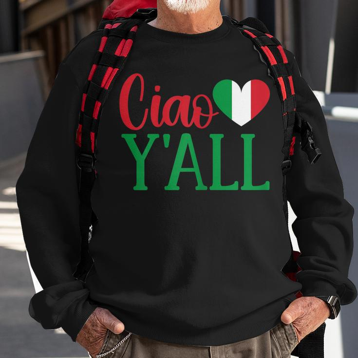 Womens Italy Born Funny Ciao Yall Real Italian Men Women Sweatshirt Graphic Print Unisex Gifts for Old Men