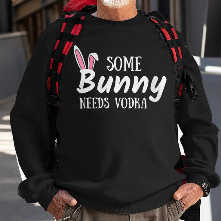 Womens Some Bunny Needs Vodka Funny Alcohol Easter Women Mom Mother Sweatshirt Gifts for Old Men