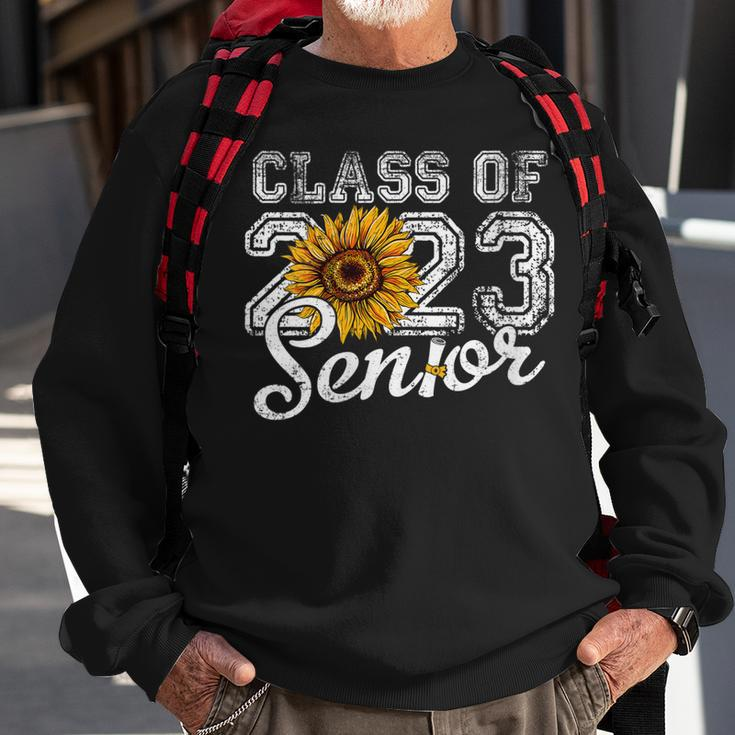 Womens Sunflower Senior Mom 23 Graduation Senior 23 Class Of 2023 Sweatshirt Gifts for Old Men