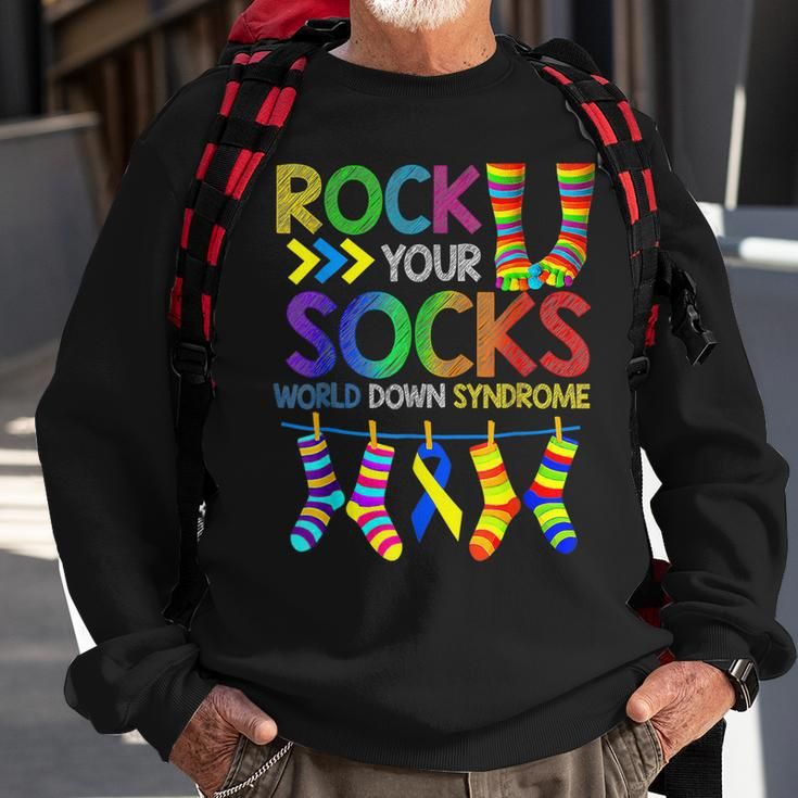 World Down Syndrome Awareness Day Rock Your Socks Sweatshirt Gifts for Old Men