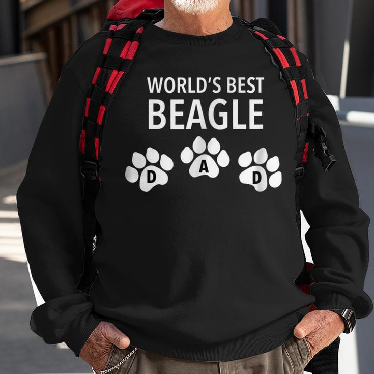 Worlds Best Beagle DadWith Paw Design Effect Sweatshirt Gifts for Old Men