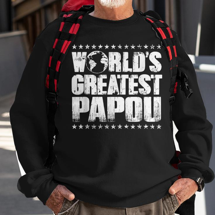 Worlds Greatest PapouBest Ever Award Gift Sweatshirt Gifts for Old Men