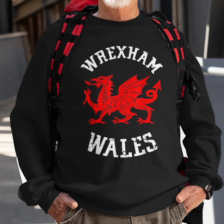 Wrexham Wales Retro Vintage V5 Men Women Sweatshirt Graphic Print Unisex Gifts for Old Men