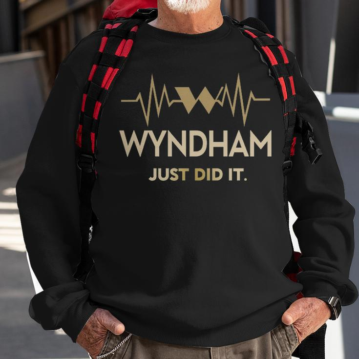 Wyndham Just Did I Personalized Last Name Sweatshirt Gifts for Old Men