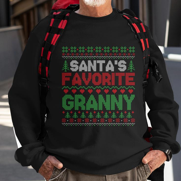 Xmas Santas Favorite Granny Funny Ugly Christmas Sweater Funny Gift Sweatshirt Gifts for Old Men