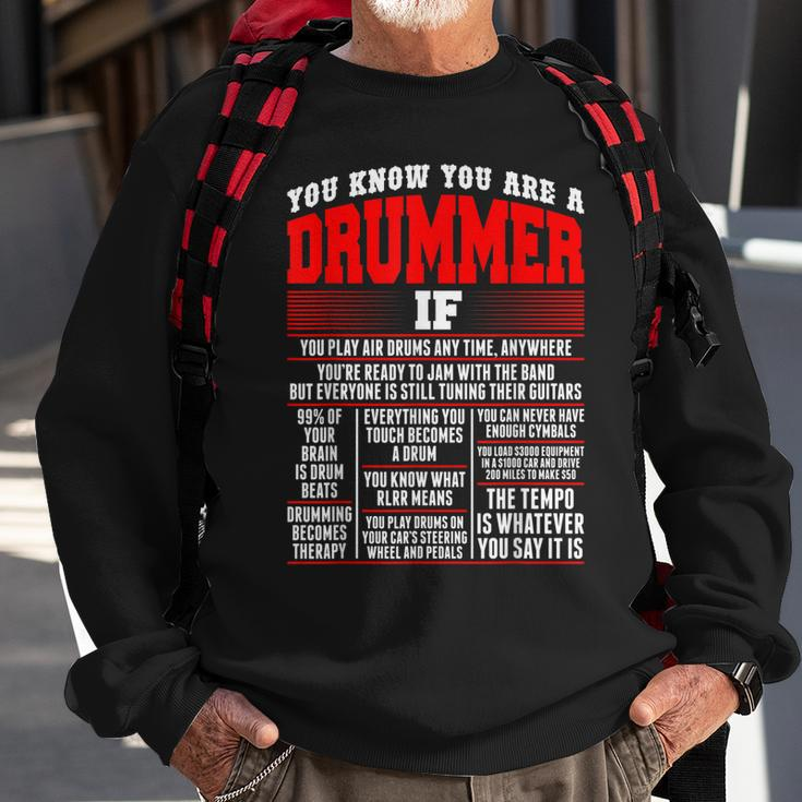 You Know You Are Drummer If You Play Air Drum Anytime Sweatshirt Gifts for Old Men