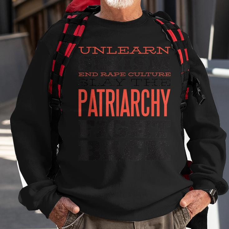 Zurückschlagen Zitate Sexismus Patriarchat Sweatshirt Geschenke für alte Männer