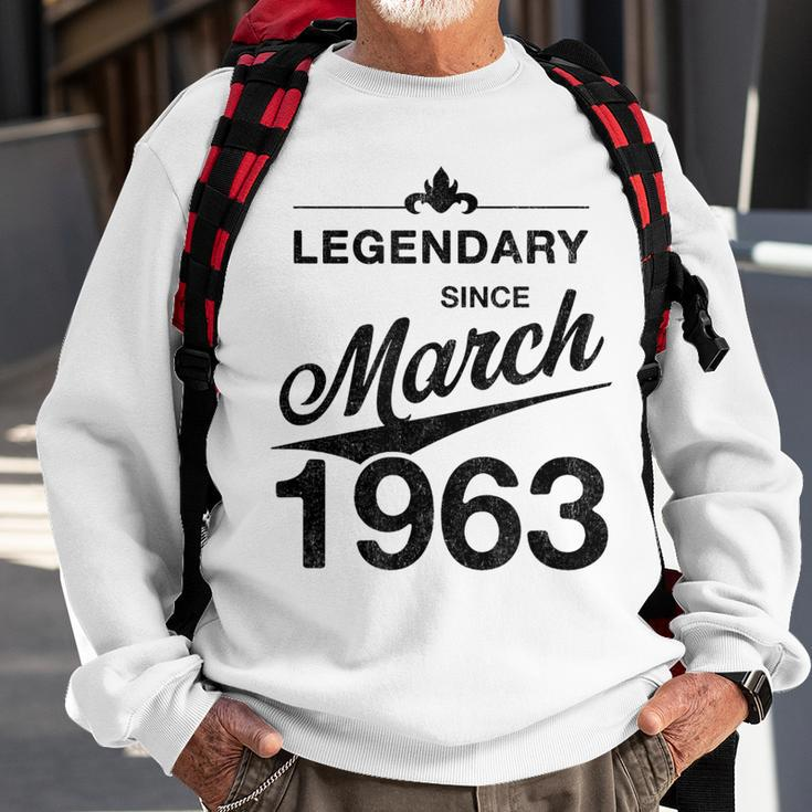 60 Geburtstag 60 Jahre Alt Legendär Seit März 1963 V2 Sweatshirt Geschenke für alte Männer