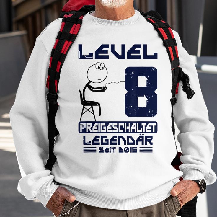 8 Jahre Level 8 Freigeschaltet Legendar Sweatshirt Geschenke für alte Männer