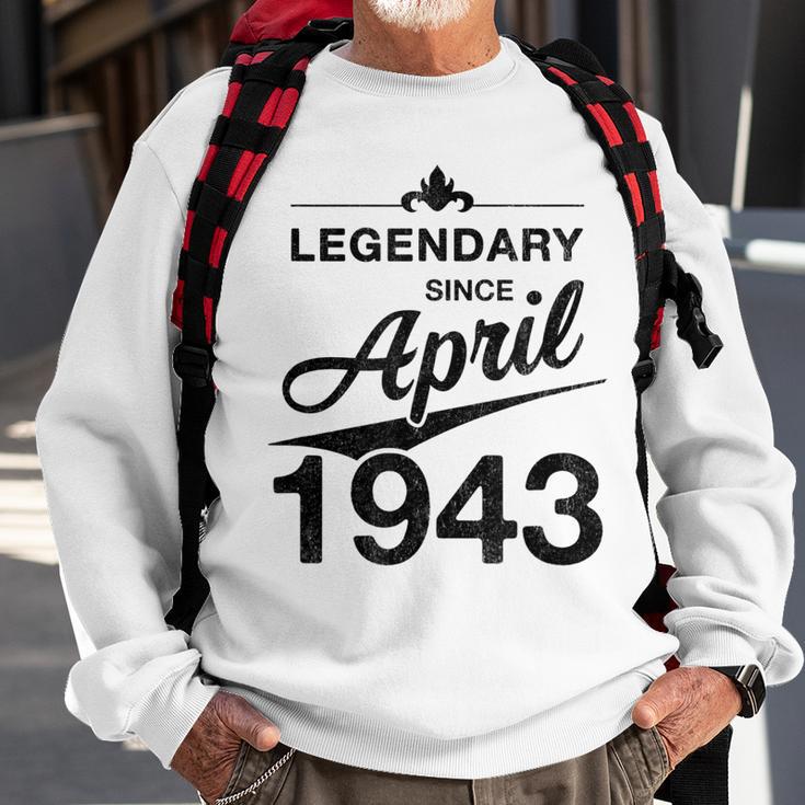 80 Geburtstag 80 Jahre Alt Legendär Seit April 1943 V6 Sweatshirt Geschenke für alte Männer