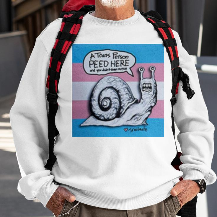 A Trans Person Peed Here Sweatshirt Gifts for Old Men