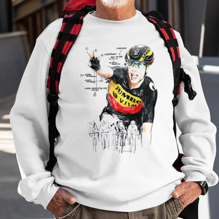 Aesthetic Design Wout Van Aert Sketch Pro Cyclist Sweatshirt Gifts for Old Men