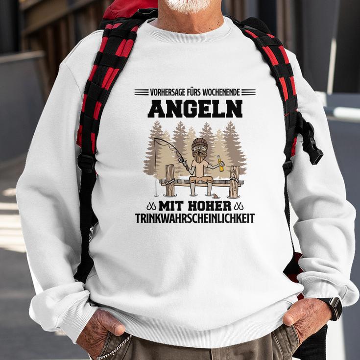 Angeln Vorhersage Fürs Wochenende Sweatshirt Geschenke für alte Männer